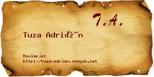 Tuza Adrián névjegykártya